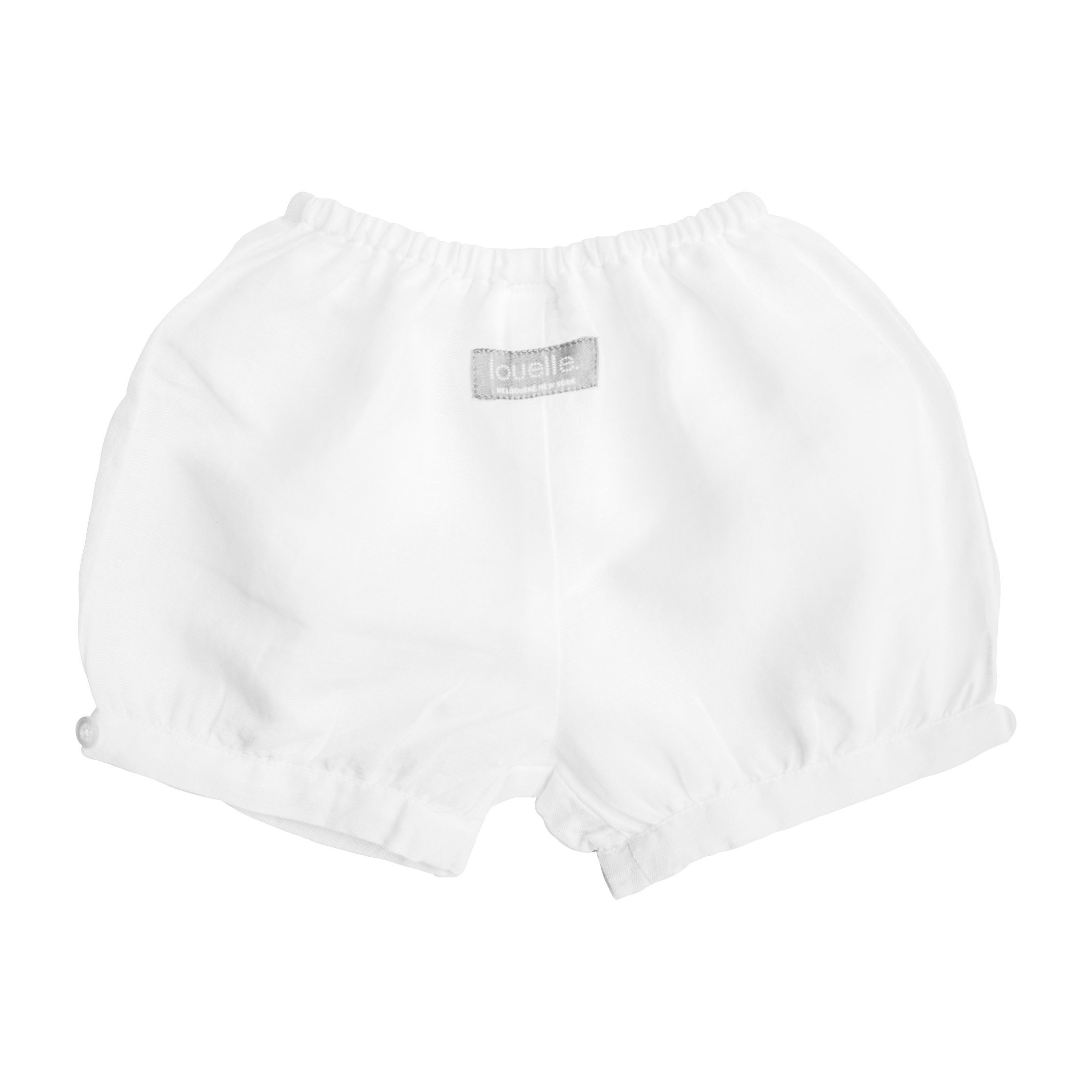 Boys Short, White Linen - Shorts - Maisonette