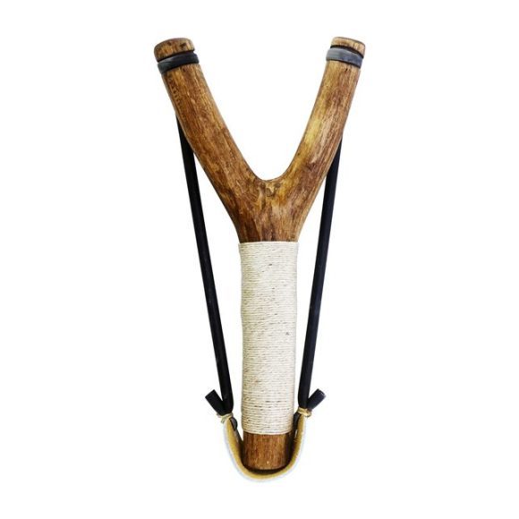 Natural Wood With Rope Grip Slingshot Natural Wood With Rope Grip Slingshot