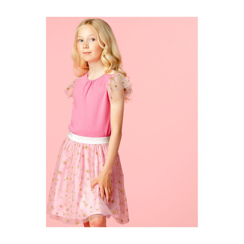 Bop Pink Star Tulle Girls Party Skirt Bop Pink Star Tulle Girls Party Skirt