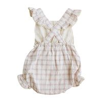 White Chex Poppy Romper