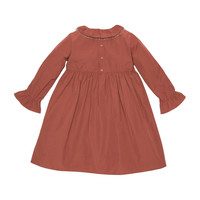 Audrey Taffeta Dress with Glitter Collar Detail, Rose Coco