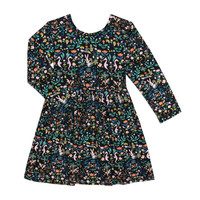 Marley Long Sleeve Jersey Dress, Midnight Flowers & Rabbits