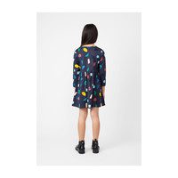 Marley Long Sleeve Jersey Dress, Navy Abstract Shapes