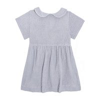 Eloise Baby Dress, Dusty Blue Muslin