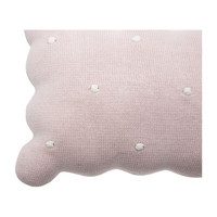 Knitted Biscuit Cushion, Pink