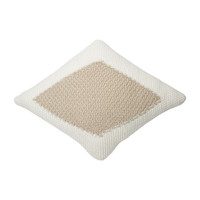 Knitted Candy Cushion, Ivory/Linen