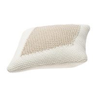 Knitted Candy Cushion, Ivory/Linen