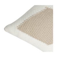 Knitted Candy Cushion, Ivory/Linen