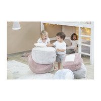 Knitted Candy Cushion, Ivory/Linen