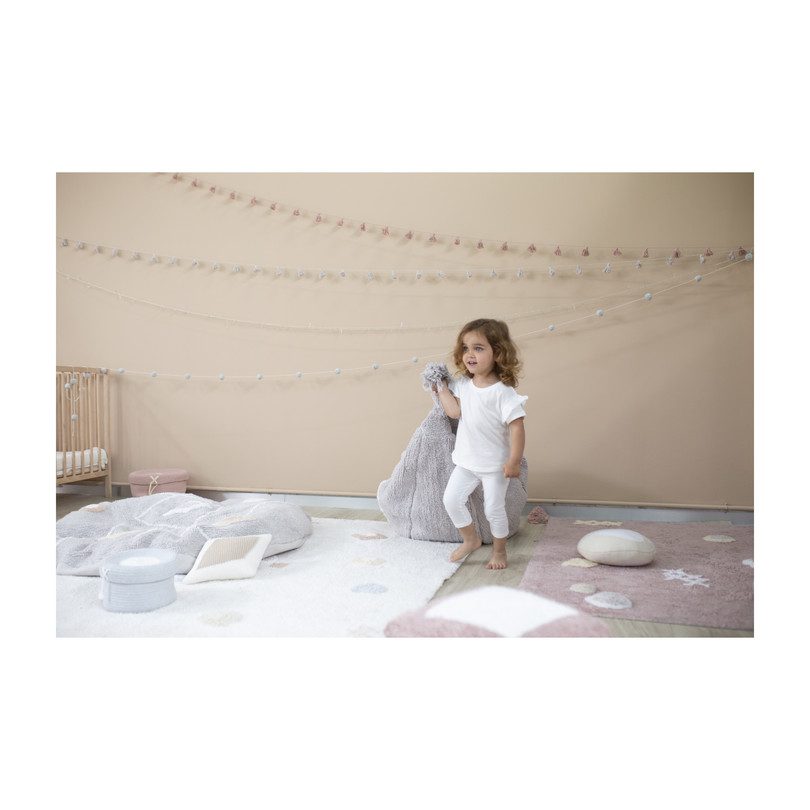 Knitted Candy Cushion, Ivory/Linen Knitted Candy Cushion, Ivory/Linen