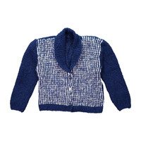 Jacob Tweed Knit Cardigan, Navy