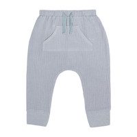 Mattie Jogger Pant, Dusty Blue Cotton Muslin