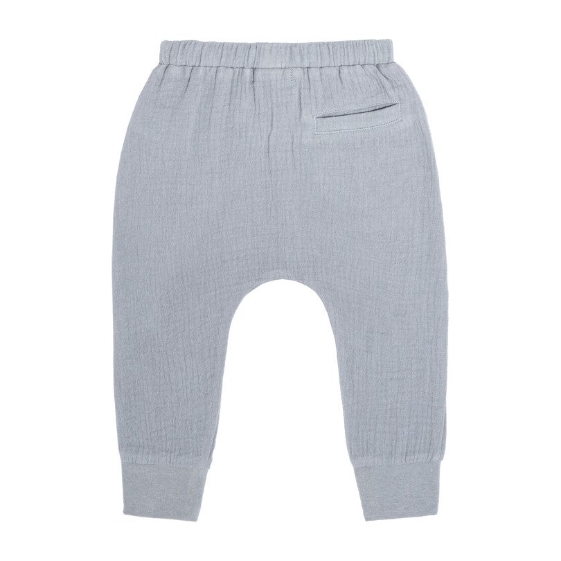 Mattie Jogger Pant, Dusty Blue Cotton Muslin Mattie Jogger Pant, Dusty Blue Cotton Muslin