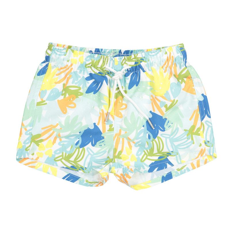 Baby Swim Shorts, Jungle Blue - Shorts - Maisonette