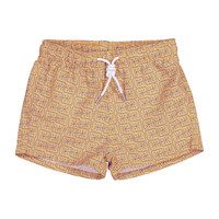 Batik Squares Swim Shorts, Orange