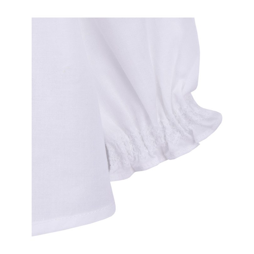 Pierrot Collar Blouse, White Pierrot Collar Blouse, White