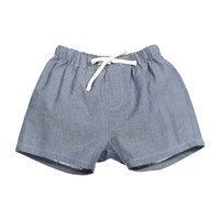Chambray Shorts, Medium Denim
