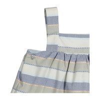 Zulu Pinafore Dress, Grey Stripes