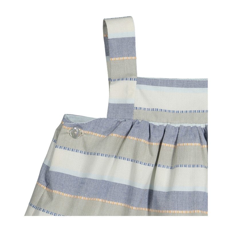 Zulu Pinafore Dress, Grey Stripes Zulu Pinafore Dress, Grey Stripes