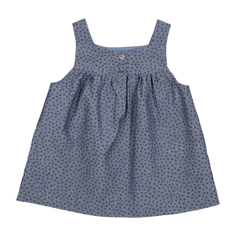 Pinafore Dress, Navy Dots Pinafore Dress, Navy Dots
