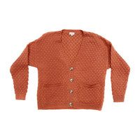 Women's Rust Alpaca Wool Cardigan