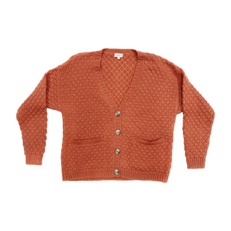 Women's Rust Alpaca Wool Cardigan Women's Rust Alpaca Wool Cardigan