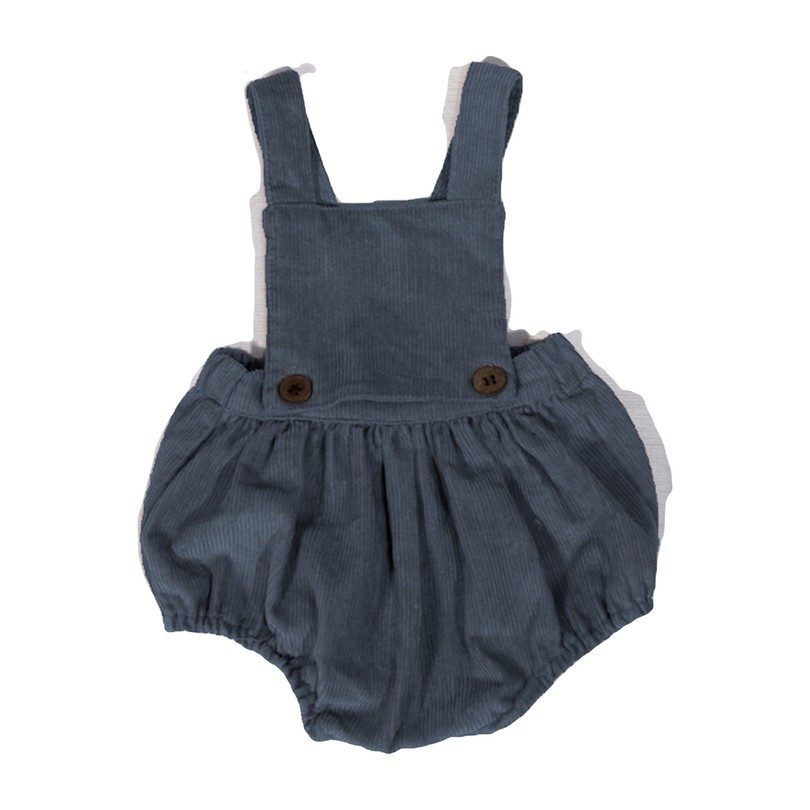 Alex Corduroy Romper, Charcoal Alex Corduroy Romper, Charcoal