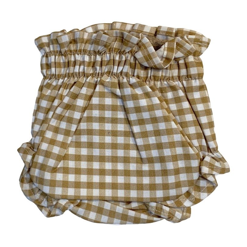 Bruno Poplin Baby Bloomer, Mustard Gingham Bruno Poplin Baby Bloomer, Mustard Gingham