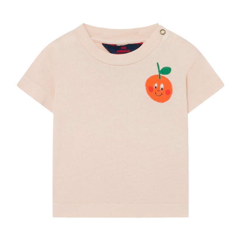 Rooster Baby T-Shirt, Rose Orange Rooster Baby T-Shirt, Rose Orange