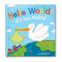 Hello World! Personalized Baby Book, Blue