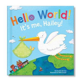 Hello World! Personalized Baby Book, Blue Hello World! Personalized Baby Book, Blue