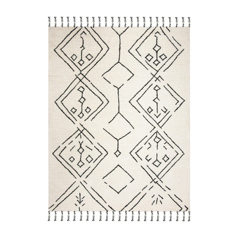 Casablanca Cleo Rug, Ivory/Black Casablanca Cleo Rug, Ivory/Black