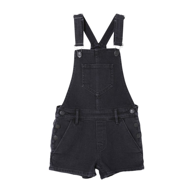 black overall shorts