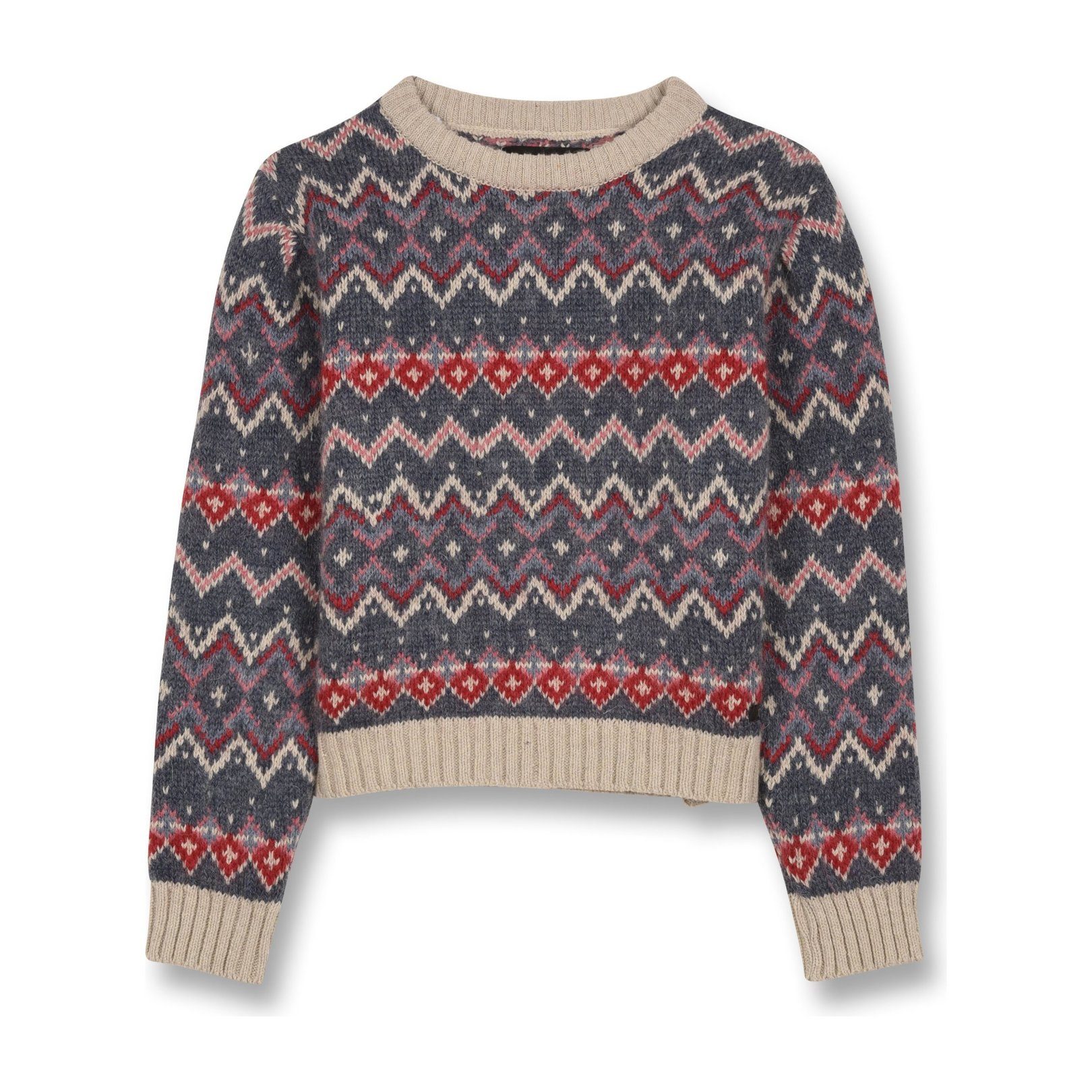 Jacky Jacquard Sweater, Grey - Tops - Maisonette