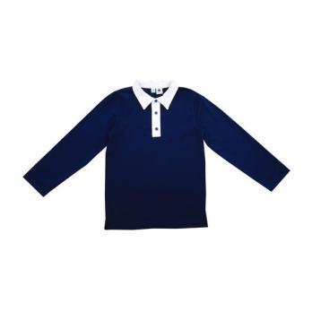 Long Sleeve Rugby Polo, Navy Long Sleeve Rugby Polo, Navy