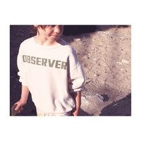 Bear Sweatshirt, White Observer
