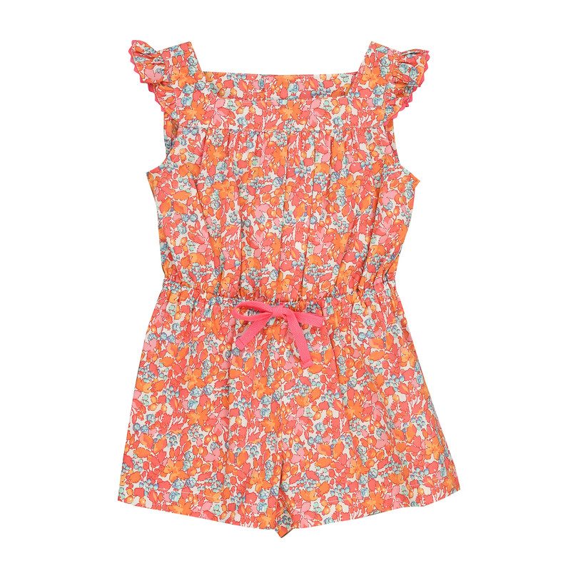 Gwynnie Romper, Pink Coral Floral Gwynnie Romper, Pink Coral Floral