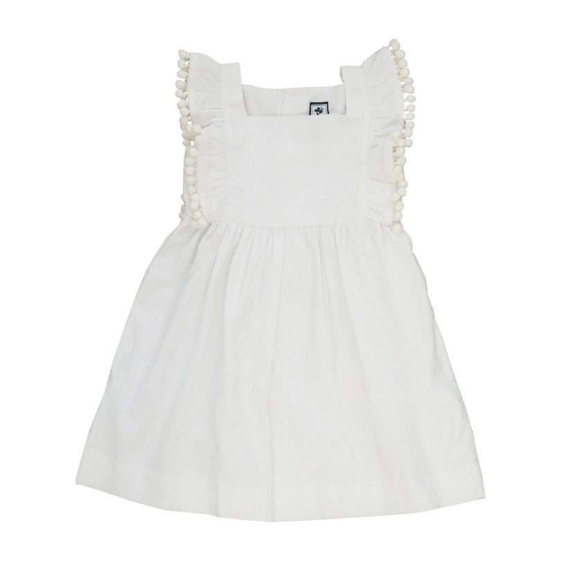 Helen Dress, White Swiss Dot - Dresses - Maisonette
