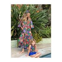 *Exclusive* Tuto Matyo Floral One Piece, Maisonette Blue