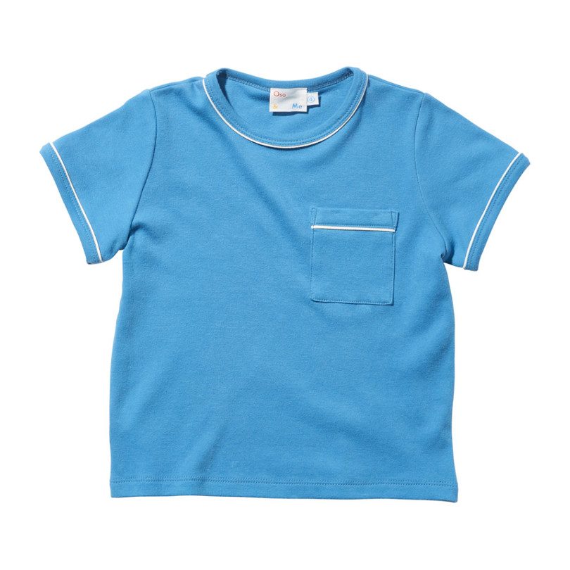 Piped T-Shirt, Blue Piped T-Shirt, Blue