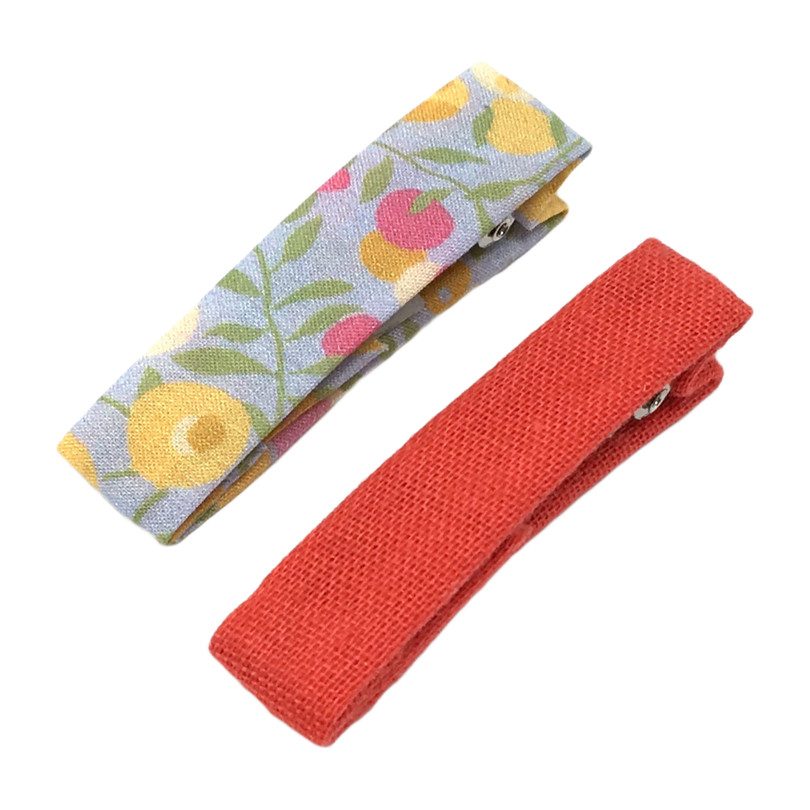Set of 2 Bar Clips, Liberty Berries & Red Maple Gauze Set of 2 Bar Clips, Liberty Berries & Red Maple Gauze