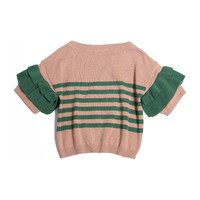 Verbunko Sailor Pullover, Emerald/Pampas Mix