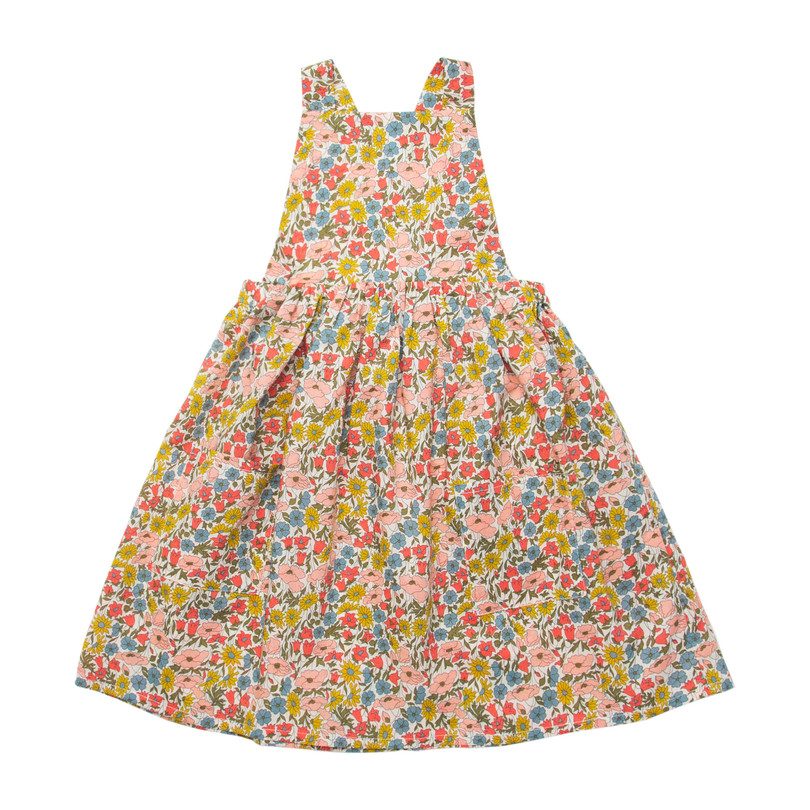 Cotton Conkers Pinafore, Poppy & Daisy Liberty Print - Dresses - Maisonette
