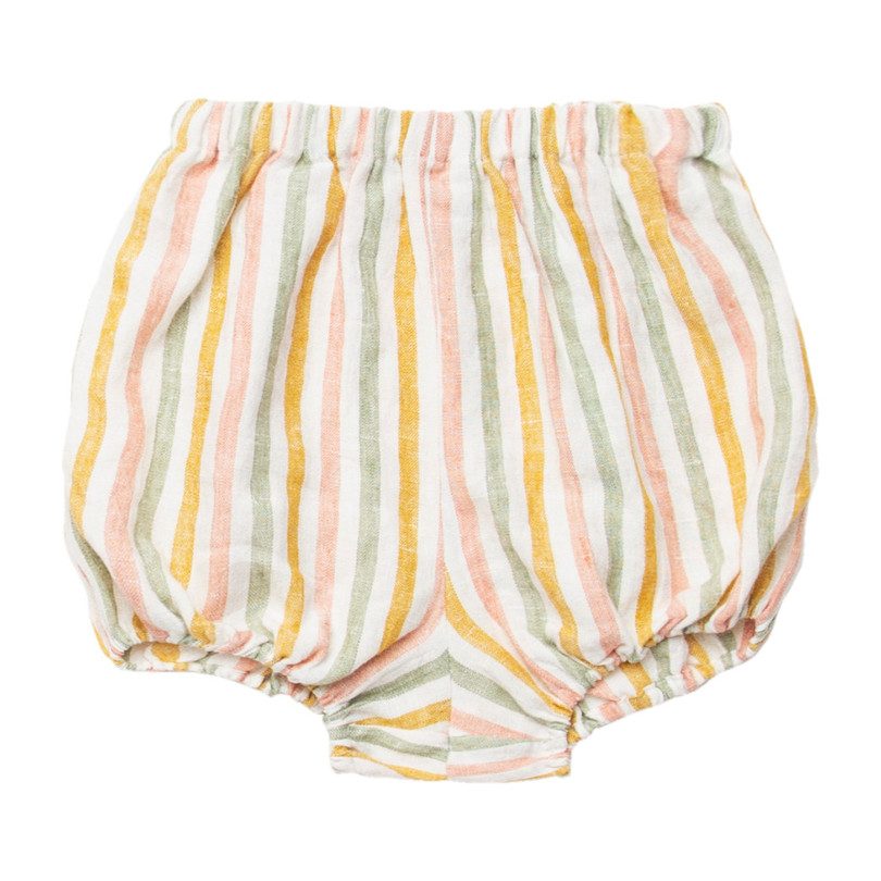 Linen Skipping Bloomers, Multi Stripe - Shorts - Maisonette
