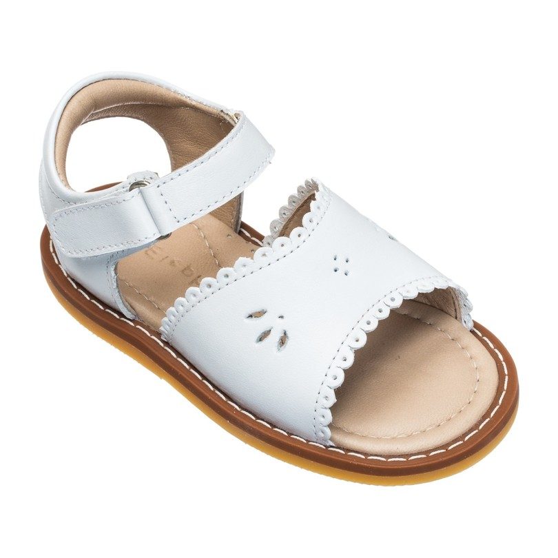 Classic Toddler Sandal with Scallop, White - Shoes - Maisonette