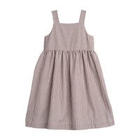 Olympia Button Front Dress, Mocha Stripe
