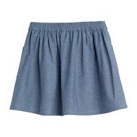 Willow Bow Skirt, Chambray