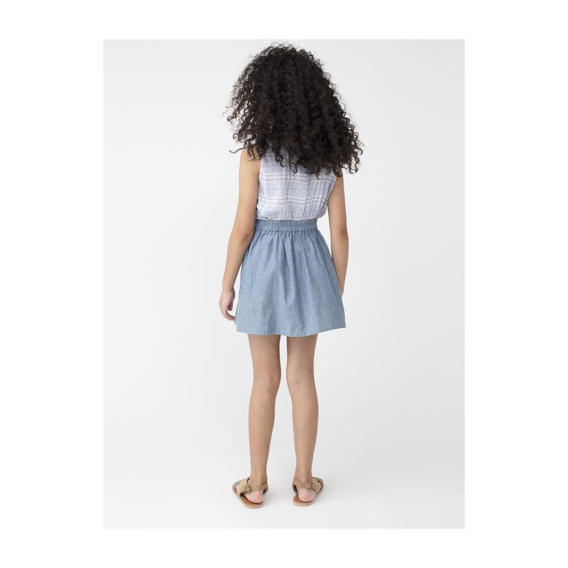 Willow Bow Skirt, Chambray Willow Bow Skirt, Chambray