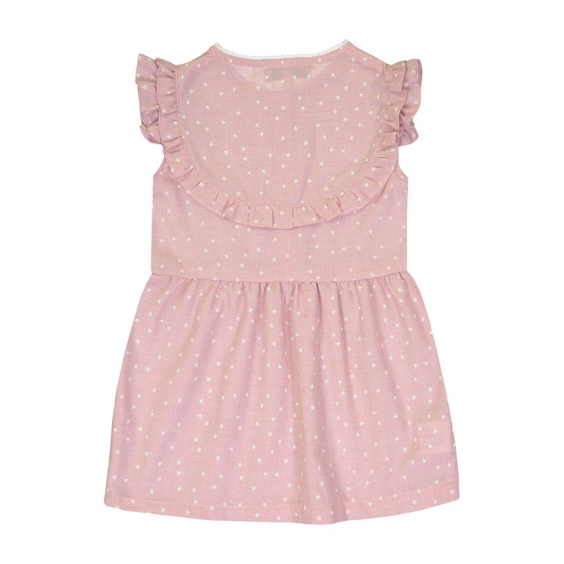 Brigitte Dress, Pink Stars - Dresses - Maisonette