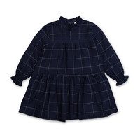 Elisabeth Dress, Lurex Bleu Nuit
